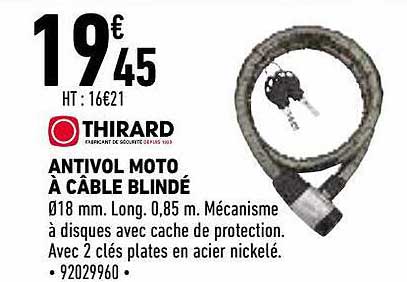 antivol moto à câble blindé thirard