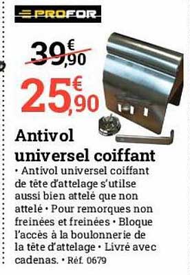 antivol universel coiffant