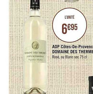 aop côtes-de-provence domaine des thermes