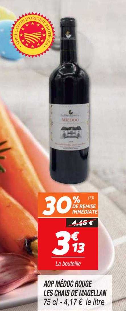 aop médoc rouge les chais de magellan