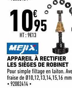 appareil à rectifier les sièges de robinet