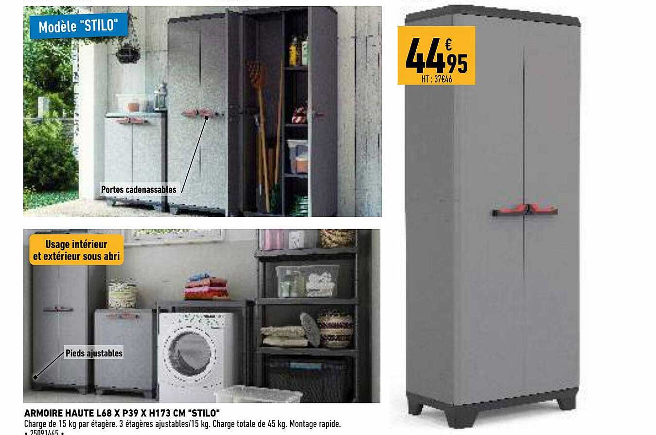 Armoire Haute L68 X P39 X H173 Cm "stilo"