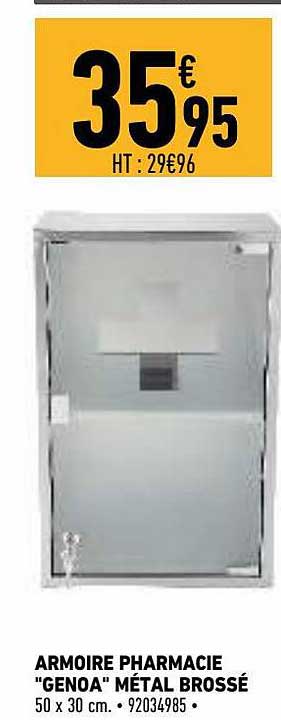 Armoire Pharmacie "genoa" Métal Brossé