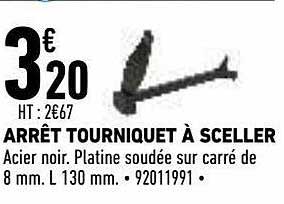 arrêt tourniquet à sceller