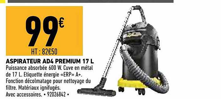Aspirateur Ad4 Premium 17 L