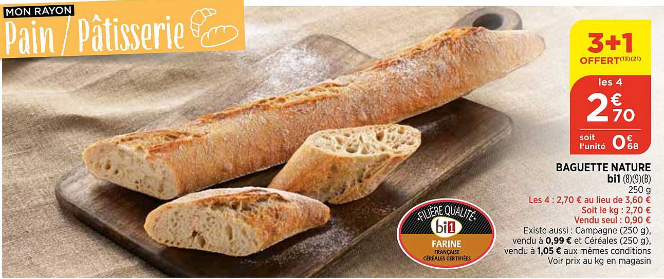 Baguette Baguette Nature Bi1
