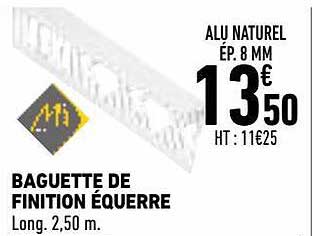 baguette de finition équerre