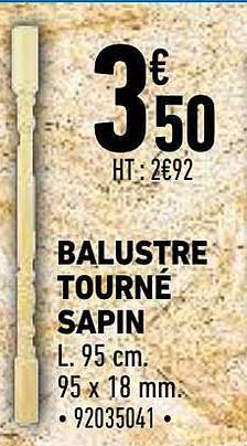 balustre tourné sapin