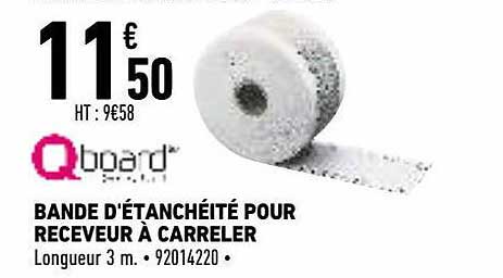 bande d'étanchéité pour receveur à carreler