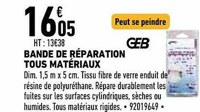 bande de réparation tous matériaux geb