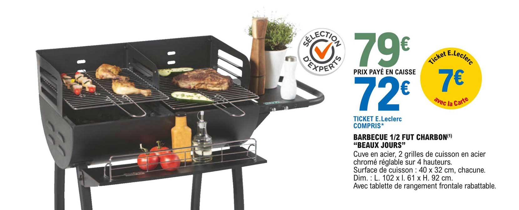 barbecue 1-2 fut charbon "beaux jours"