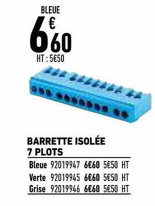 barrette isolée 7 plots