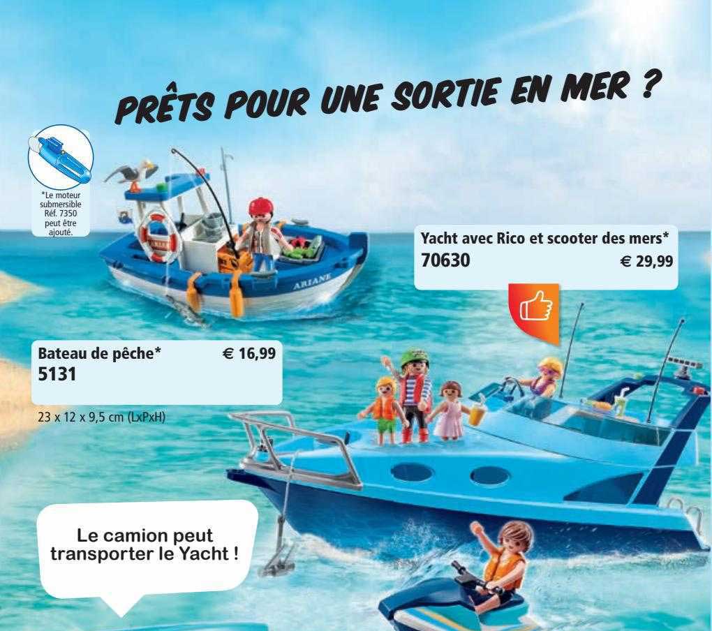 bateau de pêche, yacht avec rico et scooter des mers