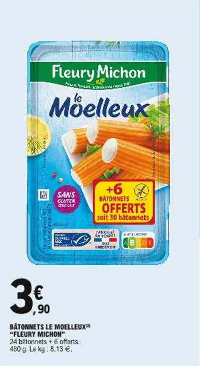 bâtonnets le moelleux "fleury michon"