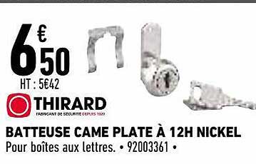 batteuse came plate à 12h nickel thrard