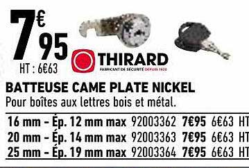batteuse came plate nickel thirard