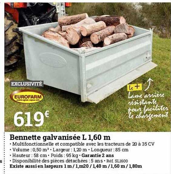 bennette galvanisée l 1.60 m
