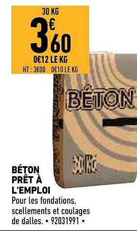 béton prêt à l'emploi