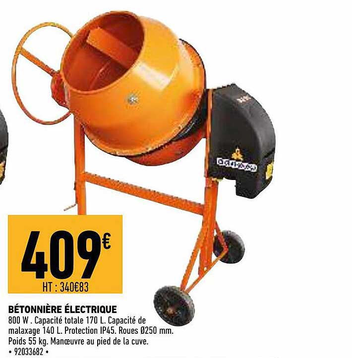 Bétonnière électrique
