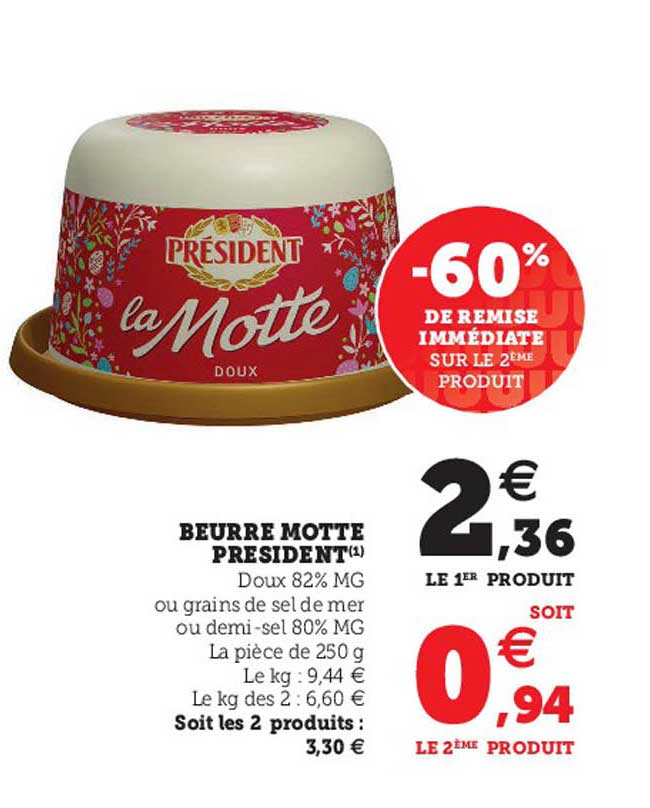 beurre motte président