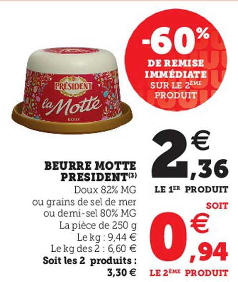 beurre motte président