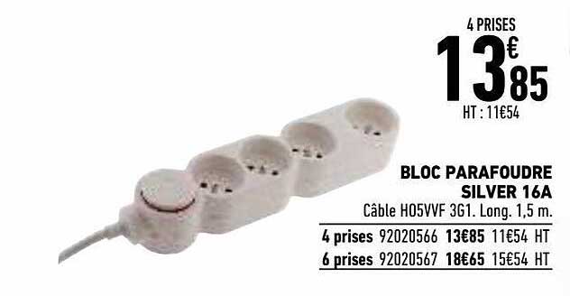 bloc parafoudre silver 16a