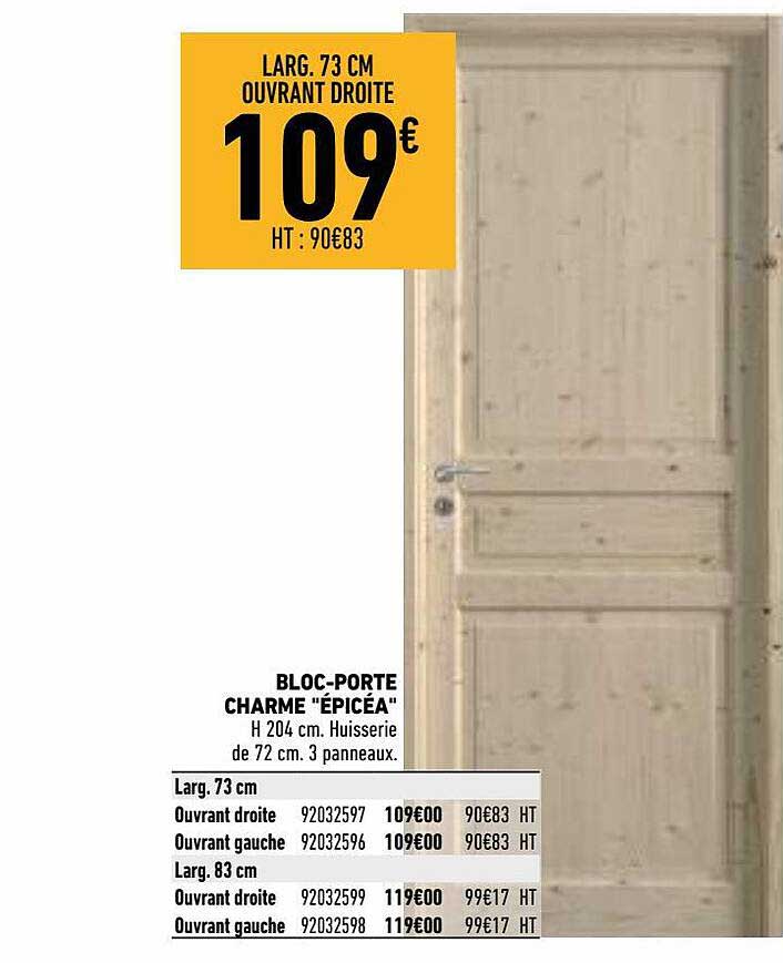 bloc-porte charme "épicéa"