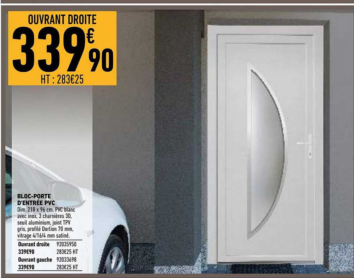 bloc-porte d'entrée pvc
