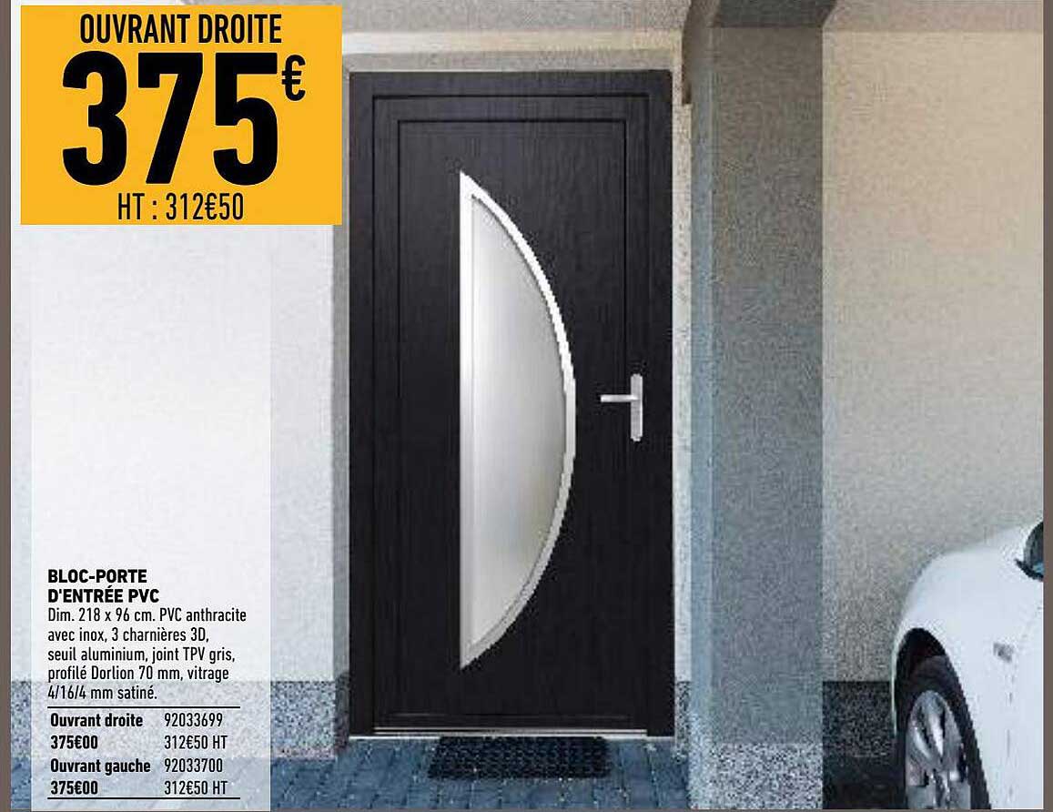 bloc-porte d'entrée pvc