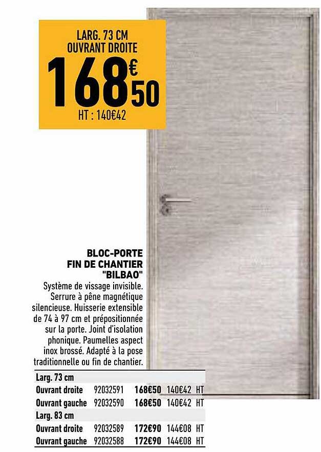 bloc-porte fin de chantier "bilbao"