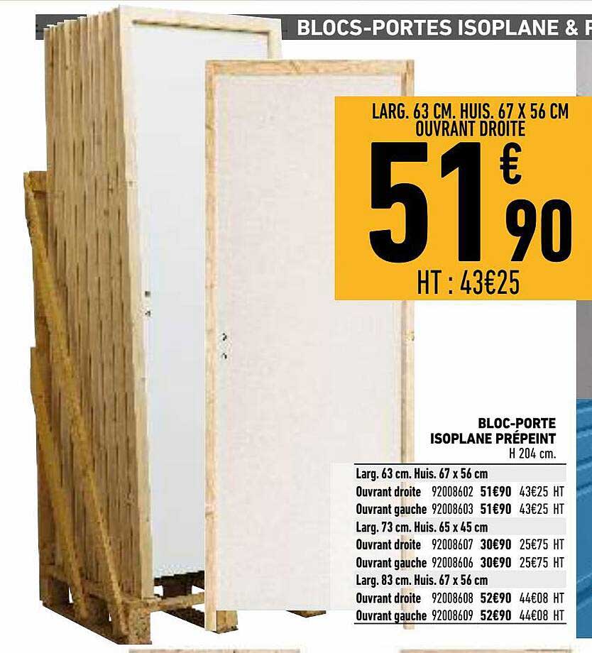 bloc-porte isoplane prépeint