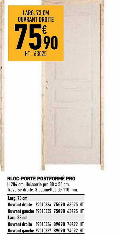 bloc-porte postformé pro
