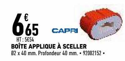 boîte applique à sceller capri