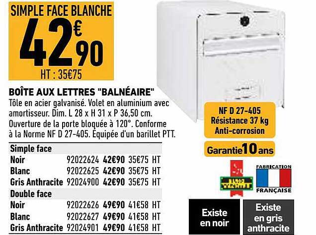 boîte aux lettres "balnéaire"