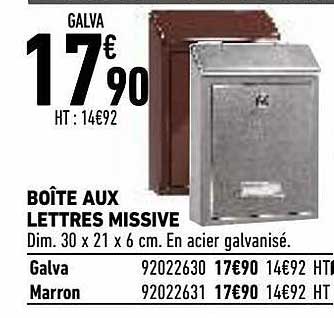 boîte aux lettres missive