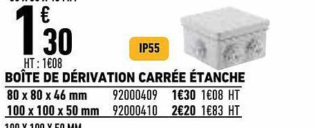 boîte de dérivation carrée étanche