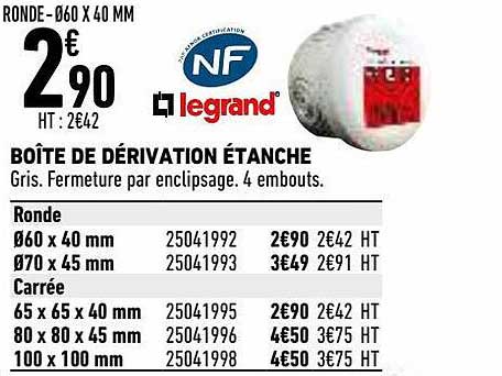 boîte de dérivation étanche legrand