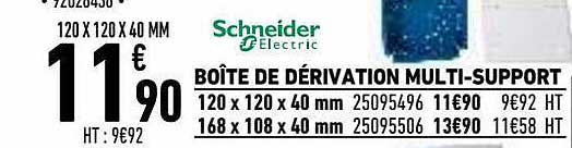 boîte de dérivation multi-support schneider electric