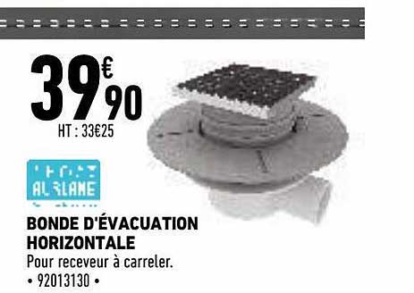 Bonde D'évacuation Horizontale