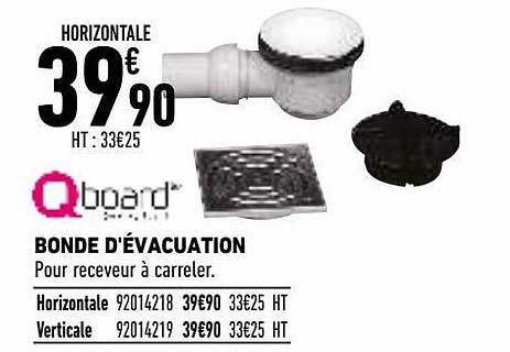 bonde d'évacuation qboard