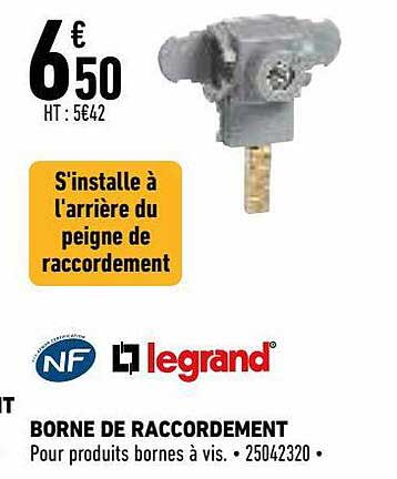 borne de raccordement legrand