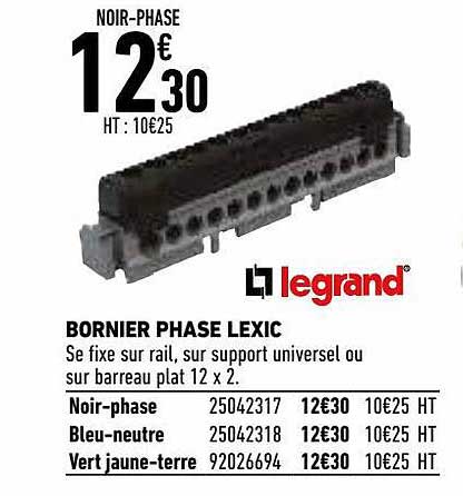 bornier phase lexic legrand