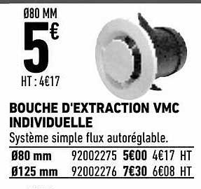 bouche d'extraction vmc individuelle