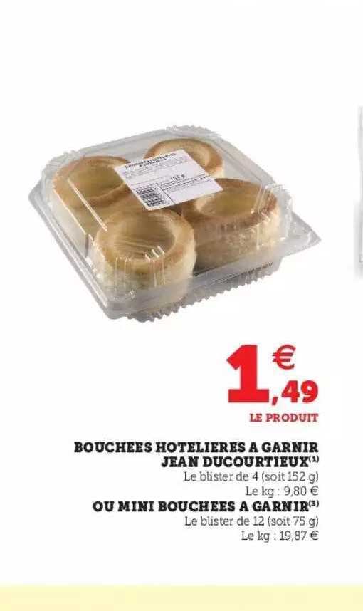 bouchées hotelières à garnir jean ducourtieux ou mini bouchées à garnir