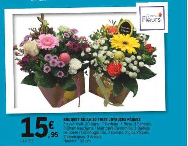 bouquet bulle 20 tiges joyeuses pâques