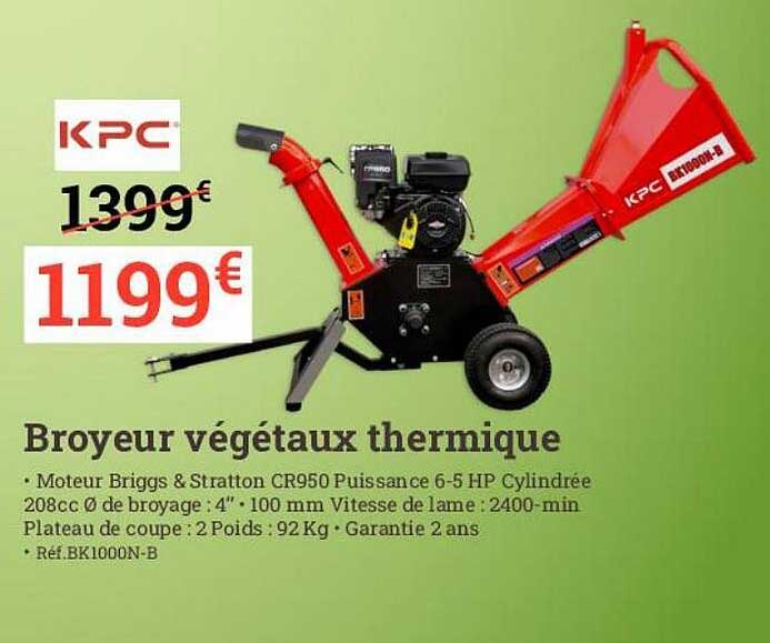 broyeur végétaux thermique kpc