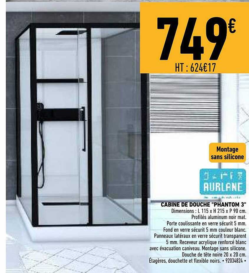 cabine de douche "phantom 3"