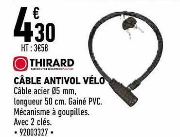 câble antivol vélo thirard