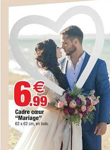 cadre cœur "mariage"