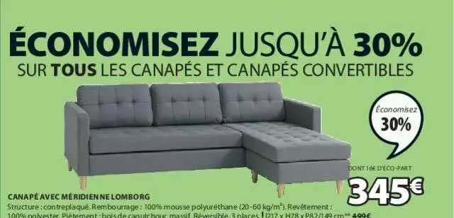 Canapé Avec Méridienne Lomborg